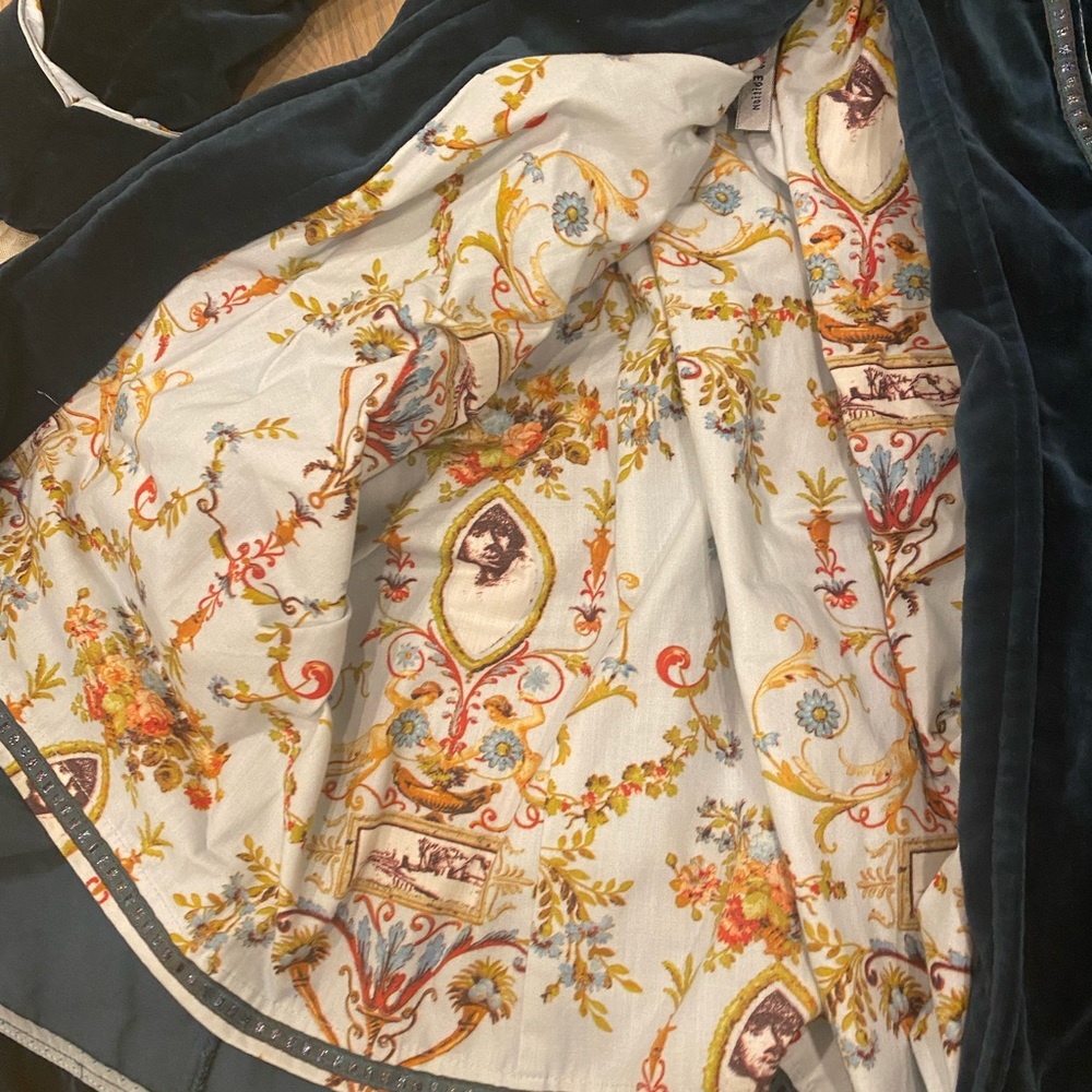 JOTTUM Rembrandt Prussian Blue Velvet Bellini Coat size 10 Y - Picture 6 of 16